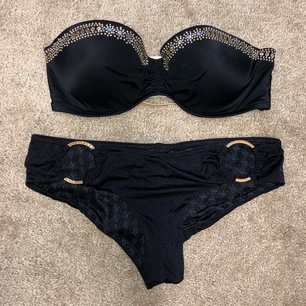 Victoria’s Secret Black and Gold Swimsuit